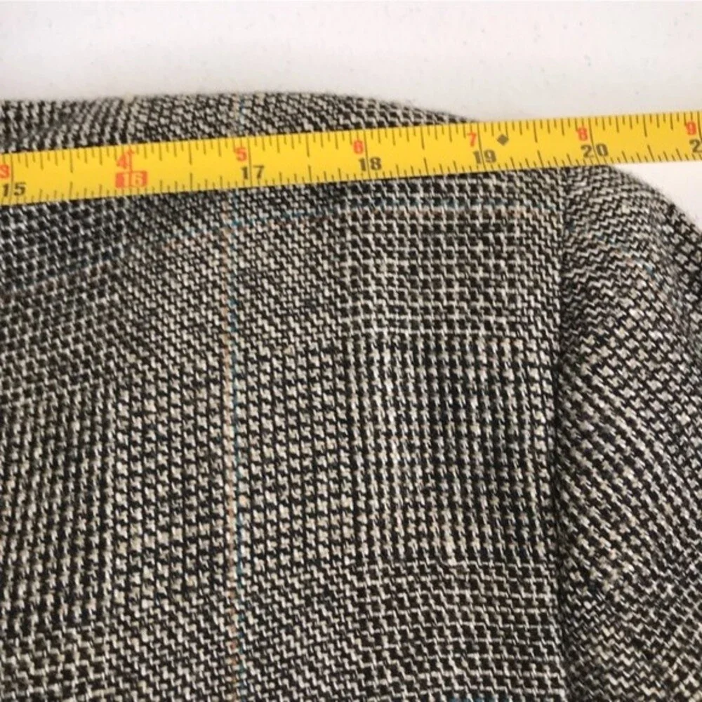 Haggar Imperial Gentlemans Fit Glen Plaid Sport Coat 2 Button Jacket Mens Large